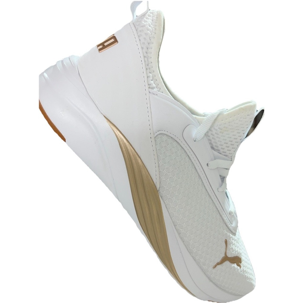 N2PUMA SoftRide Women's White Gold Mesh Running Shoes US 6.5 EUR 37 377580-10
